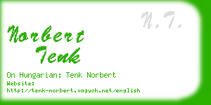 norbert tenk business card